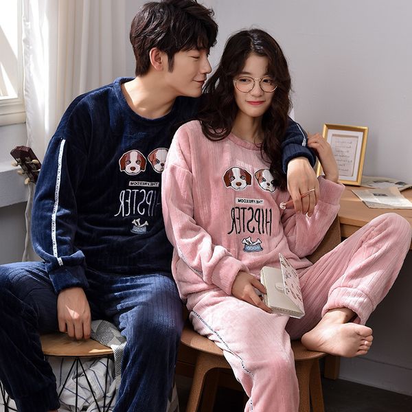 new winter couple pajama sets flannel sleepwear men and women thick warm pajamas comfort long sleeves casual homewear pyjamas, Black;brown
new winter couple pajama sets flannel sleepwear men and women thick warm pajamas comfort long sleeves casual homewear pyjamas, Black;brown