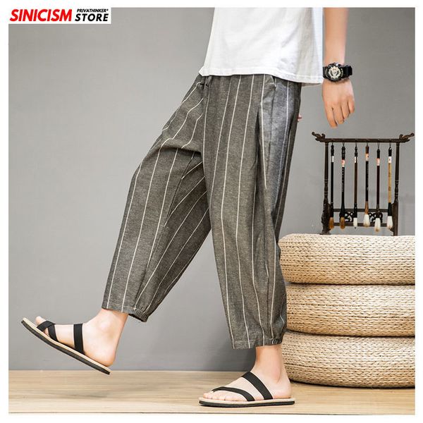mrgoldenbowl store male striped cotton linen pants men calf-length loose harem pants mens vintage casual trousers clothing 201110, Black
mrgoldenbowl store male striped cotton linen pants men calf-length loose harem pants mens vintage casual trousers clothing 201110, Black