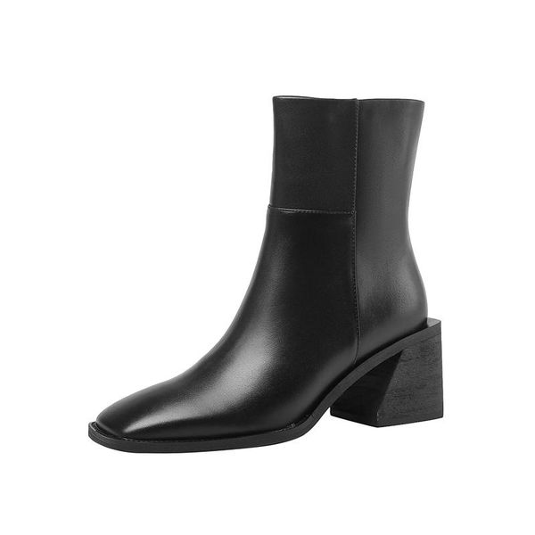 thick high heels boots woman cow leather female ankle boots autumn winter side zipper winter wedding casual, Black
thick high heels boots woman cow leather female ankle boots autumn winter side zipper winter wedding casual, Black