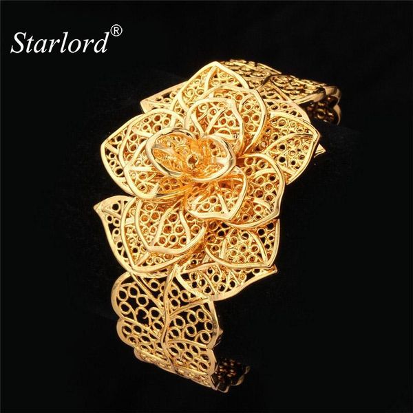 starlord brand flower cuff bracelets for women trendy gold color big wedding bangles bracelet pulseira feminina h483, Black
starlord brand flower cuff bracelets for women trendy gold color big wedding bangles bracelet pulseira feminina h483, Black