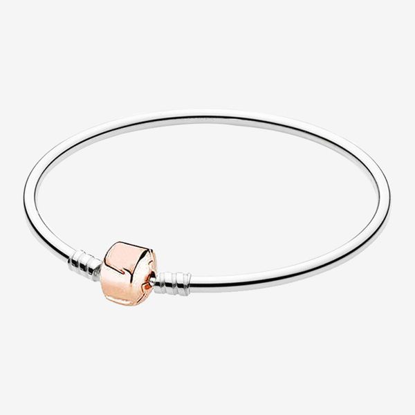 925 sterling silver pan bracelet round rose gold versatile bracelet fit european charm bracelets women jewelry, Black
925 sterling silver pan bracelet round rose gold versatile bracelet fit european charm bracelets women jewelry, Black