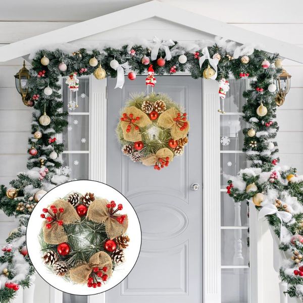 decorative flowers & wreaths 1pc christmas hanging wreath pine needle festive delicate pinecone for party home door
decorative flowers & wreaths 1pc christmas hanging wreath pine needle festive delicate pinecone for party home door