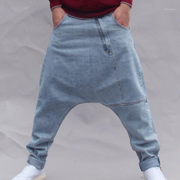 men low drop crotch baggy loose jeans cowboy cross-pants streetwear dance harem trousers harajuku hip hop denim jogger pants1, Blue
men low drop crotch baggy loose jeans cowboy cross-pants streetwear dance harem trousers harajuku hip hop denim jogger pants1, Blue