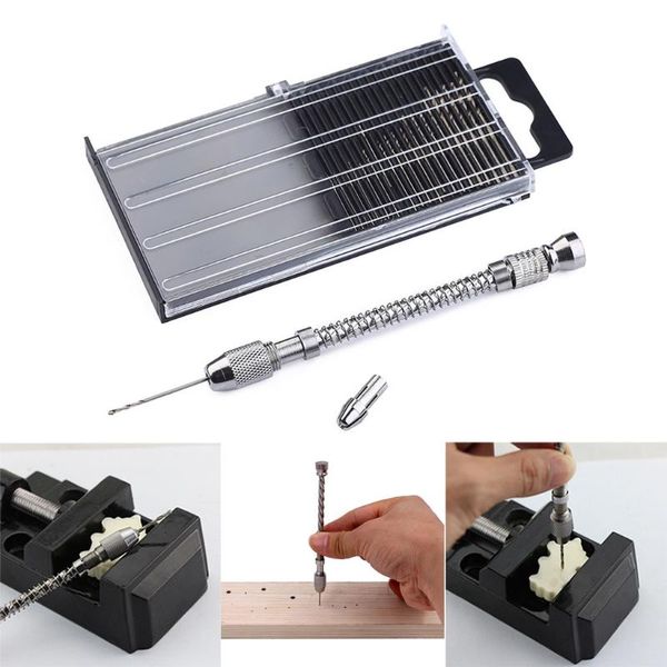 2s#mini micro aluminum hand drill with keyless chuck 21pcs high speed steel twist drill bit sets for rotary tools wood drilling
2s#mini micro aluminum hand drill with keyless chuck 21pcs high speed steel twist drill bit sets for rotary tools wood drilling