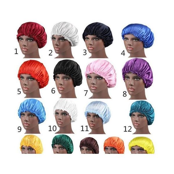 new solid color silk satin night hat women head cover sleep caps bonnet hair care fashion accessories 17 colors wholesale pa4z0, Blue;gray
new solid color silk satin night hat women head cover sleep caps bonnet hair care fashion accessories 17 colors wholesale pa4z0, Blue;gray