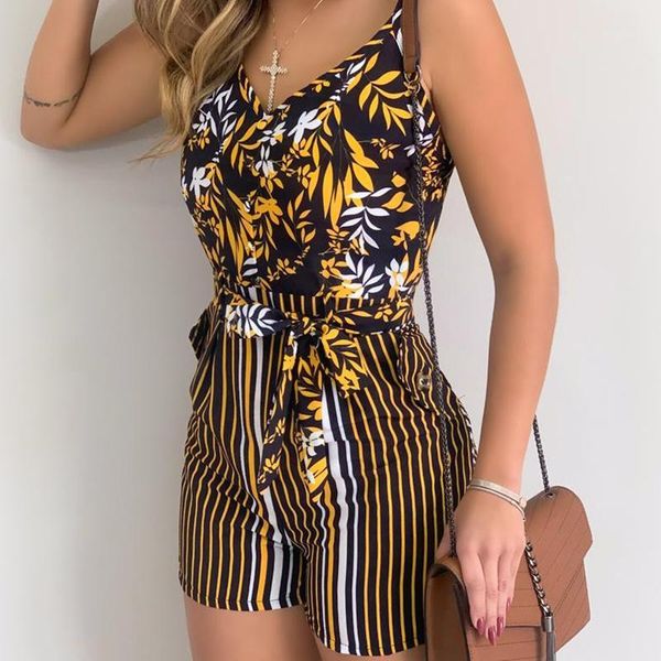 floral print lace up front spaghetti strap rompers women playsuit casual summer one piece overalls1, Black;white
floral print lace up front spaghetti strap rompers women playsuit casual summer one piece overalls1, Black;white