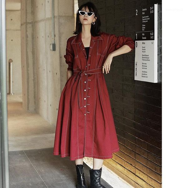 women's trench coats coat female spring autumn retro handsome super long plus size red denim clothes heavy industry loose windbreaker 2, Tan;black
women's trench coats coat female spring autumn retro handsome super long plus size red denim clothes heavy industry loose windbreaker 2, Tan;black