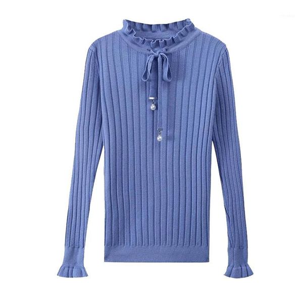 women's autumn sweater with beading bow ruffled collar pullovers long sleeve slim knit thin bottom sweaters woman ls1561, White;black
women's autumn sweater with beading bow ruffled collar pullovers long sleeve slim knit thin bottom sweaters woman ls1561, White;black