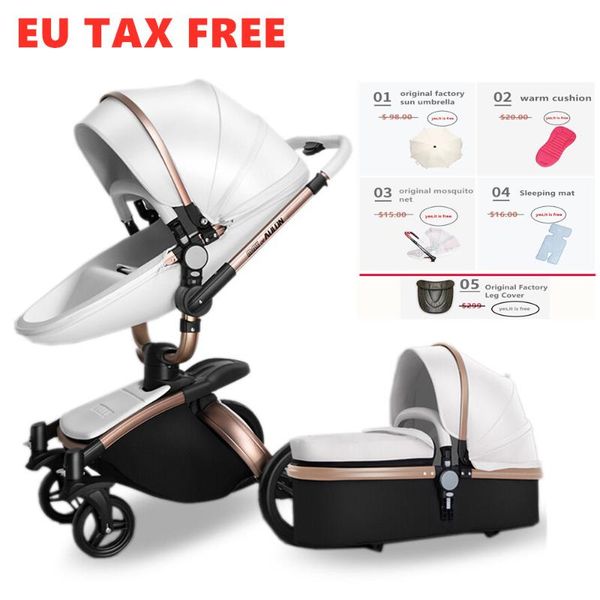 luxury high baby stroller 2 in 1 travel system strollers newborn european leather car seat trolley stroller eu tax delivery
luxury high baby stroller 2 in 1 travel system strollers newborn european leather car seat trolley stroller eu tax delivery