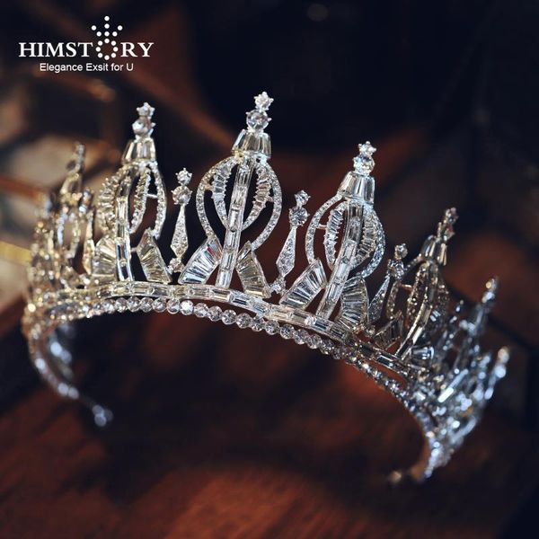 himstory large clear crystal crowns bridal tiaras headband rhinestone wedding diadem for bride marriage hair ornament, Golden;silver
himstory large clear crystal crowns bridal tiaras headband rhinestone wedding diadem for bride marriage hair ornament, Golden;silver