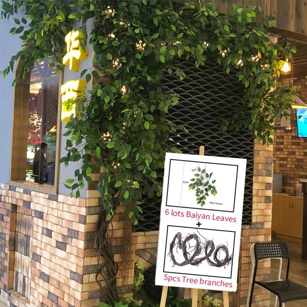suit artificial plants tropical baiyan tree set branches leaves home wall hanging garden backdrop shop window display decoration
suit artificial plants tropical baiyan tree set branches leaves home wall hanging garden backdrop shop window display decoration