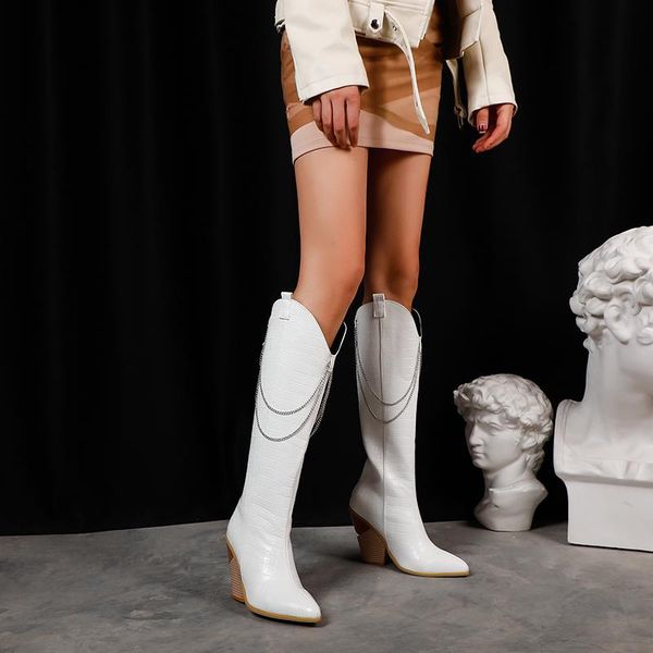 casual all-match pointed thick mid-heel over the knee boots white boots white large size 44 45 46 47 48, Black
casual all-match pointed thick mid-heel over the knee boots white boots white large size 44 45 46 47 48, Black