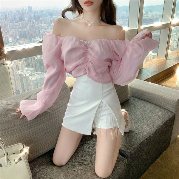 doo9s sleeve chiffon women's bubble french long shirtshort skirt shirt one shoulder short fall sleeve shirt skirt oe8sp, Gray
doo9s sleeve chiffon women's bubble french long shirtshort skirt shirt one shoulder short fall sleeve shirt skirt oe8sp, Gray
