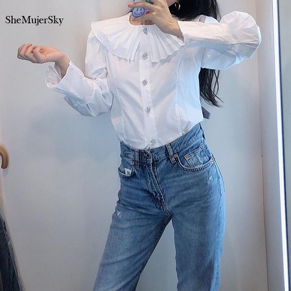 shemujersky women rhinestone buttons blouses autumn long sleeve peter-pan collar white shirts 2021 ladies
shemujersky women rhinestone buttons blouses autumn long sleeve peter-pan collar white shirts 2021 ladies