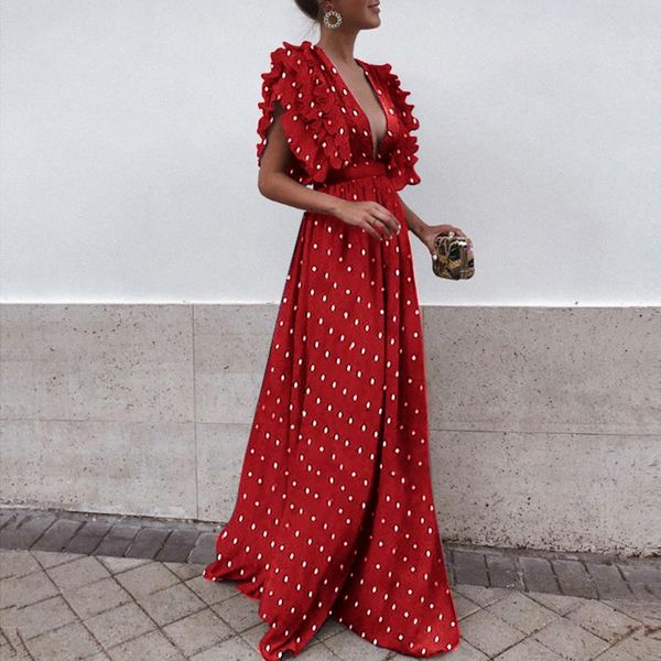 casual dresses polka dot chiffon summer bohemian beach dress hollow out fit and flare maxi women v neck patchwork vestidos verano 2021, Black;gray
casual dresses polka dot chiffon summer bohemian beach dress hollow out fit and flare maxi women v neck patchwork vestidos verano 2021, Black;gray