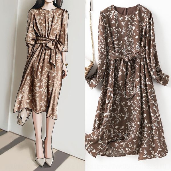 light and luxurious autumn wear 2020 new versatile long style temperament with waistband showing thin lace up chiffon long sleeve dress dres, Black;gray
light and luxurious autumn wear 2020 new versatile long style temperament with waistband showing thin lace up chiffon long sleeve dress dres, Black;gray