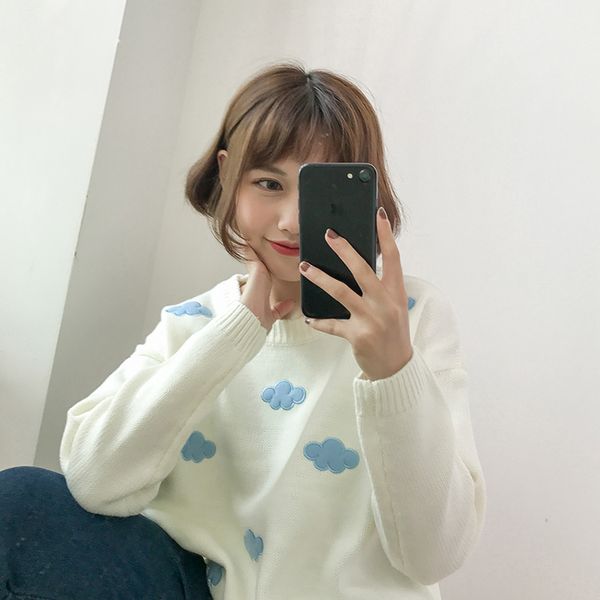 gagarich winter women sweaters korean clothes sweet clouds pullovers plus size women sweater kawaii lj201126, White;black
gagarich winter women sweaters korean clothes sweet clouds pullovers plus size women sweater kawaii lj201126, White;black