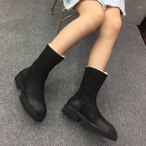 boots leather shoes women snow genuine original real fur ladies ankle booties round toes low heels female wool boots1, Black
boots leather shoes women snow genuine original real fur ladies ankle booties round toes low heels female wool boots1, Black