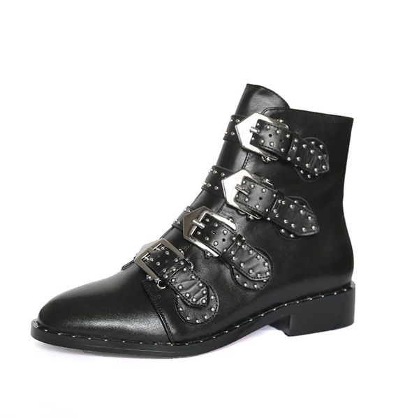 boots ankle motorcycle rivets women leather shoes autumn winter woman brand shoe flats punk, Black
boots ankle motorcycle rivets women leather shoes autumn winter woman brand shoe flats punk, Black