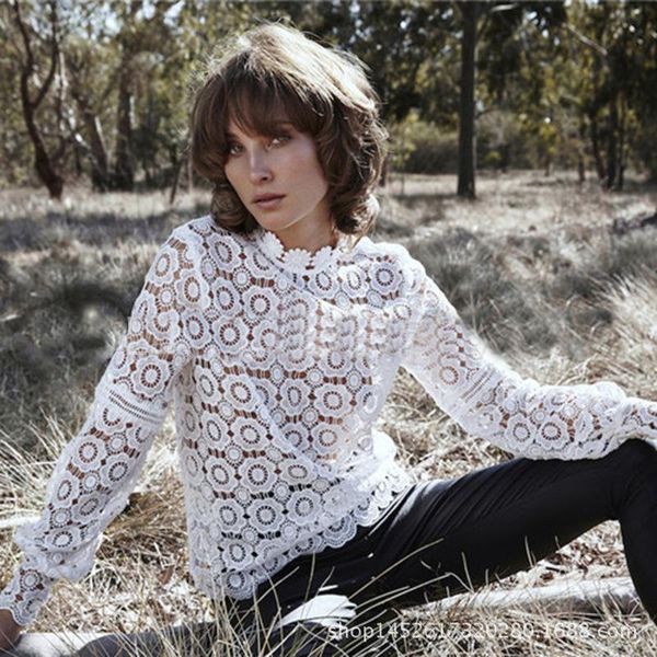 elegant floral lace blouse shirt women lantern sleeve white blouse spring summer hollow out blusas ho800442
elegant floral lace blouse shirt women lantern sleeve white blouse spring summer hollow out blusas ho800442