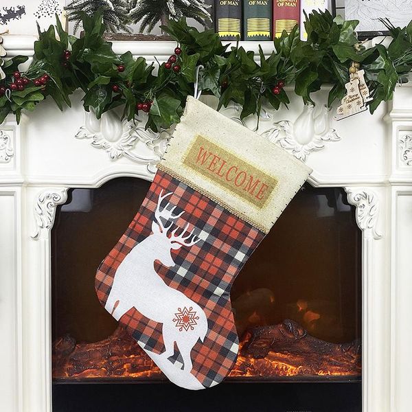 2020 cute large christmas stocking creative welcome print elk gift bag candy bag christmas new year decoration pendant
2020 cute large christmas stocking creative welcome print elk gift bag candy bag christmas new year decoration pendant