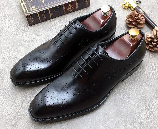 genuine leather men handmade spring autumn oxfords men carved solid england style wedding shoes youth lace up work shoes, Black
genuine leather men handmade spring autumn oxfords men carved solid england style wedding shoes youth lace up work shoes, Black