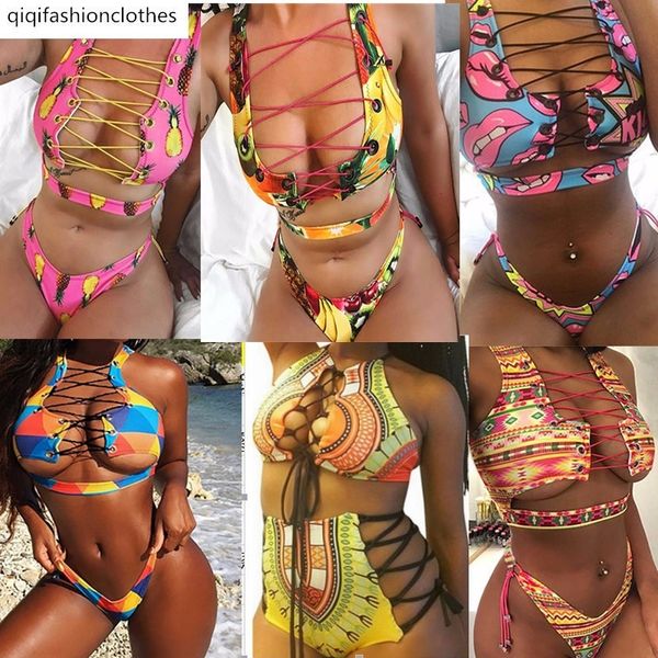 black eye bandage printed bikini swimsuit woman, White;black 
black eye bandage printed bikini swimsuit woman, White;black