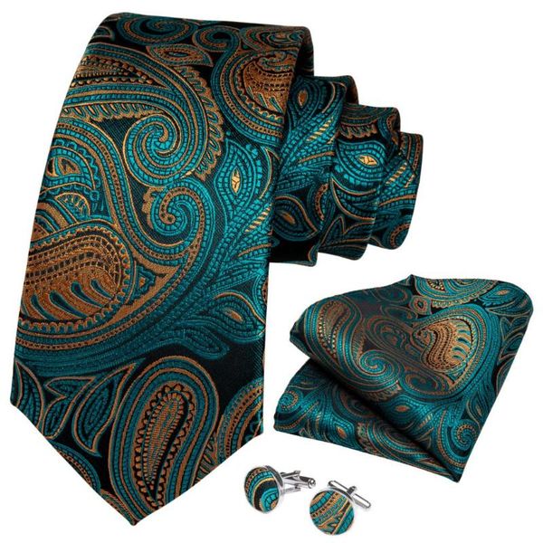 bow ties men tie teal blue gold paisley design silk wedding for handky cufflink gift set dibangu party business sjt-7317, Black;gray
bow ties men tie teal blue gold paisley design silk wedding for handky cufflink gift set dibangu party business sjt-7317, Black;gray