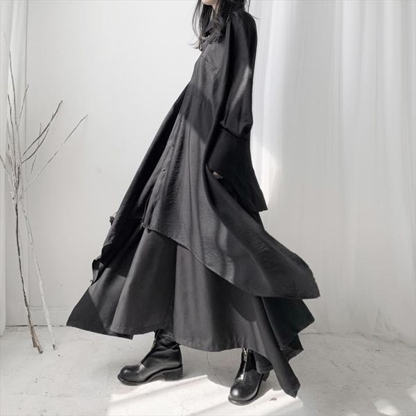 lanmrem 2020 dark wind asymmetrical loose homemade long lapels single breasted solid color long sleeved shirt women 19b a267, White
lanmrem 2020 dark wind asymmetrical loose homemade long lapels single breasted solid color long sleeved shirt women 19b a267, White
