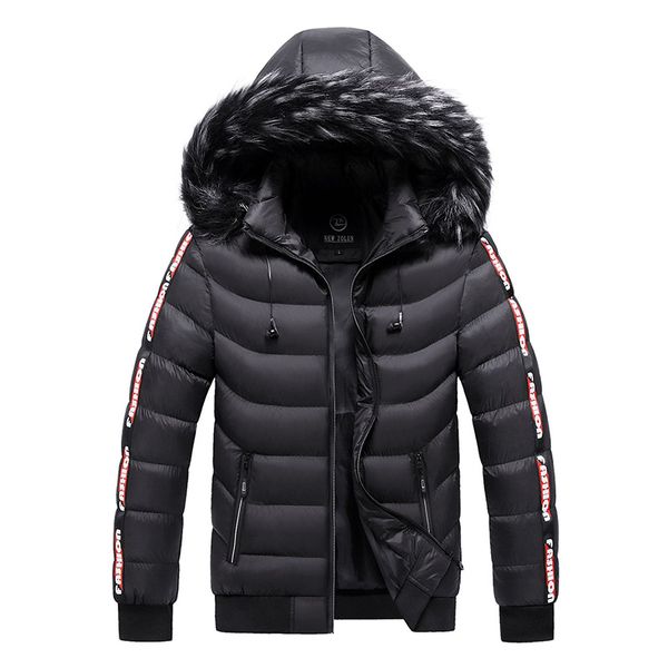winter men hooded parka jackets fur collar new brand men's warm thick windproof down jacket removable casual outwear coats 201110, Black
winter men hooded parka jackets fur collar new brand men's warm thick windproof down jacket removable casual outwear coats 201110, Black
