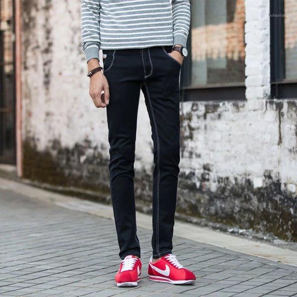 men's jeans fashion design men stretch male teenage boys feet pants classic slim fit tight gt8911, Blue
men's jeans fashion design men stretch male teenage boys feet pants classic slim fit tight gt8911, Blue