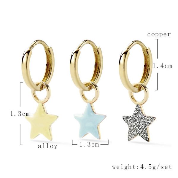 8seasons fashion copper hoop earrings gold color mixed color pentagram star for women wedding party jewelry,1 set ( 3 pcs/set), Golden;silver
8seasons fashion copper hoop earrings gold color mixed color pentagram star for women wedding party jewelry,1 set ( 3 pcs/set), Golden;silver