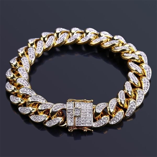 rillz hip hop male jewelry bracelet copper iced out gold color plated cz stone 14mm chain bracelets with 7" 8" two sizes y200107, Golden;silver
rillz hip hop male jewelry bracelet copper iced out gold color plated cz stone 14mm chain bracelets with 7" 8" two sizes y200107, Golden;silver