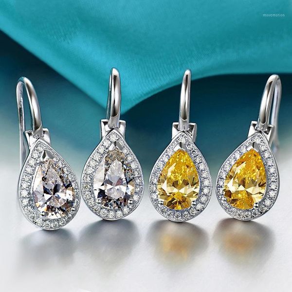 luxury female white yellow dangle earrings vintage gold wedding earrings for women water drop zircon stone1, Silver
luxury female white yellow dangle earrings vintage gold wedding earrings for women water drop zircon stone1, Silver