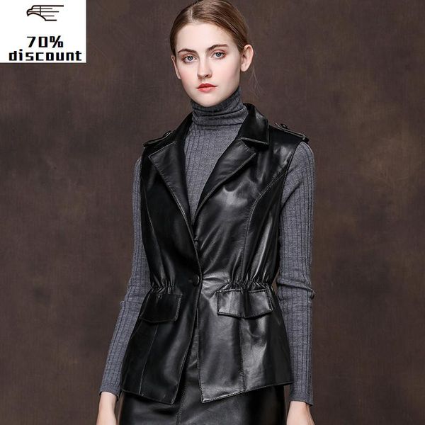 women's leather & faux vest genuine jacket spring autumn women 300% sheepskin coat female korean blazer chaqueta mujer, Black
women's leather & faux vest genuine jacket spring autumn women 300% sheepskin coat female korean blazer chaqueta mujer, Black