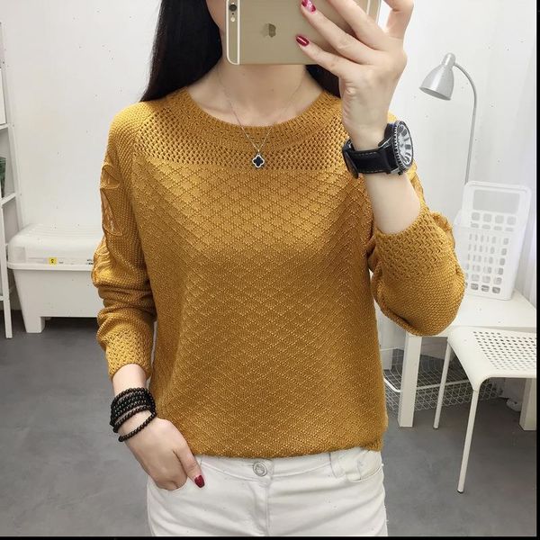 woman sweater with round collar and loose lace hollow out fairy fashion pullover in spring and autumn of 2021, White;black
woman sweater with round collar and loose lace hollow out fairy fashion pullover in spring and autumn of 2021, White;black