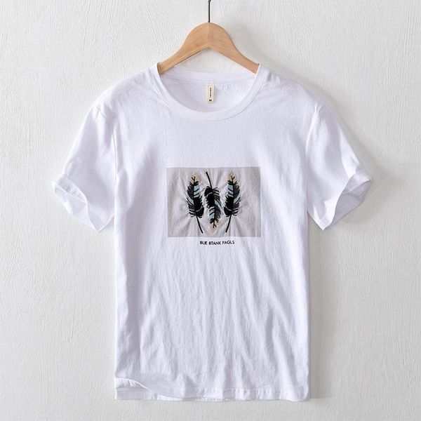 new summer solid color embroidered t-shirt men's comfortable breathable loose lt26031, White;black
new summer solid color embroidered t-shirt men's comfortable breathable loose lt26031, White;black