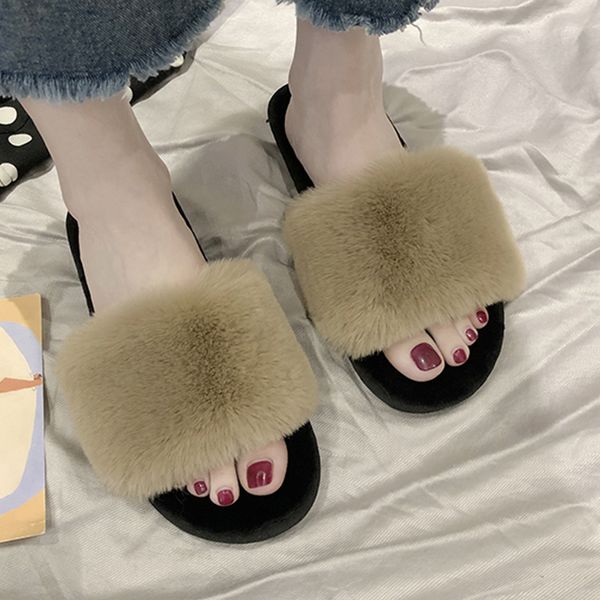 new charm women slippers comfortable convenient slip-on faux fur winter ladies plush warm woman home flat shoes furry slippers, Black
new charm women slippers comfortable convenient slip-on faux fur winter ladies plush warm woman home flat shoes furry slippers, Black