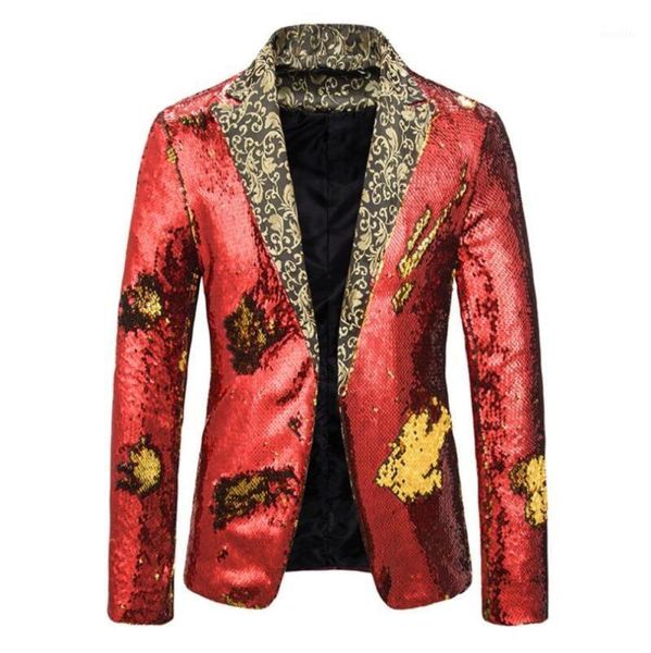 shiny sequins hit color stitching single-breasted mens casual blazer fashion stage dance performance costumes1, White;black
shiny sequins hit color stitching single-breasted mens casual blazer fashion stage dance performance costumes1, White;black