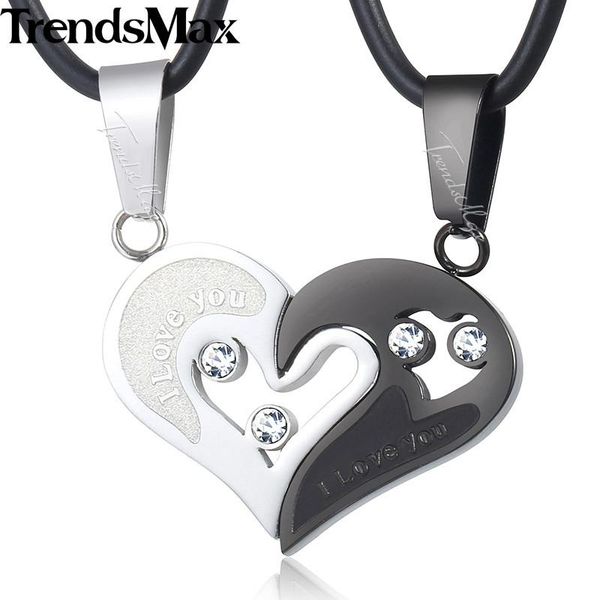 pendant necklaces trendsmax heart love charm necklace for women men's chain lovers' stainless steel jewelry kkpm138, Silver
pendant necklaces trendsmax heart love charm necklace for women men's chain lovers' stainless steel jewelry kkpm138, Silver