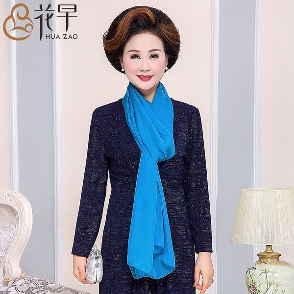 silk mother's style, women's versatile spring and autumn long winter thin scarf, chiffon warm neck, Blue;gray
silk mother's style, women's versatile spring and autumn long winter thin scarf, chiffon warm neck, Blue;gray
