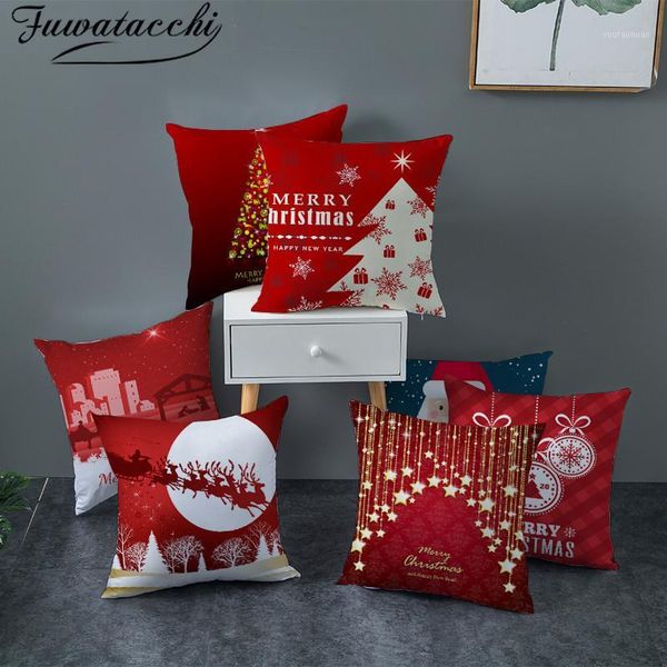 cushion/decorative pillow fuwatacchi red printed cushion cover christmas gift decorative covers for home sofa polyester throw pillowcases 45
cushion/decorative pillow fuwatacchi red printed cushion cover christmas gift decorative covers for home sofa polyester throw pillowcases 45