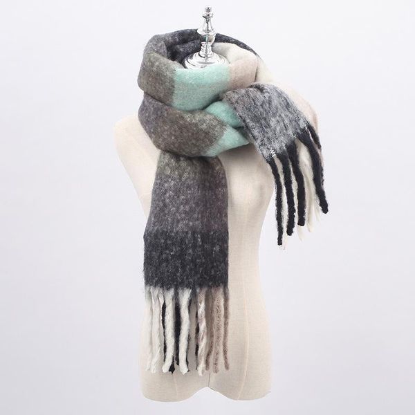 scarves autumn and winter multicolor plaid fringed scarf color matching rainbow shawl men women warm, Blue;gray
scarves autumn and winter multicolor plaid fringed scarf color matching rainbow shawl men women warm, Blue;gray