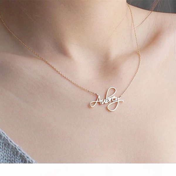 name necklace personalized gift customized pendant cursive handwriting stainless steel chain custom women fashion jewelry 2018, Silver
name necklace personalized gift customized pendant cursive handwriting stainless steel chain custom women fashion jewelry 2018, Silver
