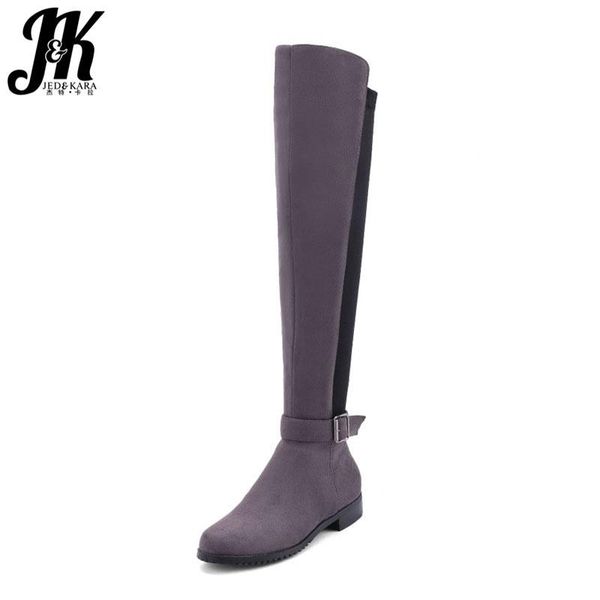 jk shoes women 2020 over the knee women boots round toe flock zip footwear thick heels stretch female boots plus size 43, Black
jk shoes women 2020 over the knee women boots round toe flock zip footwear thick heels stretch female boots plus size 43, Black