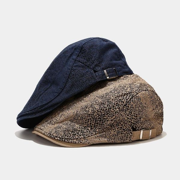 serpentine print newsboy caps cotton flat peaked cap men and women painter beret hats 09, Blue;gray
serpentine print newsboy caps cotton flat peaked cap men and women painter beret hats 09, Blue;gray
