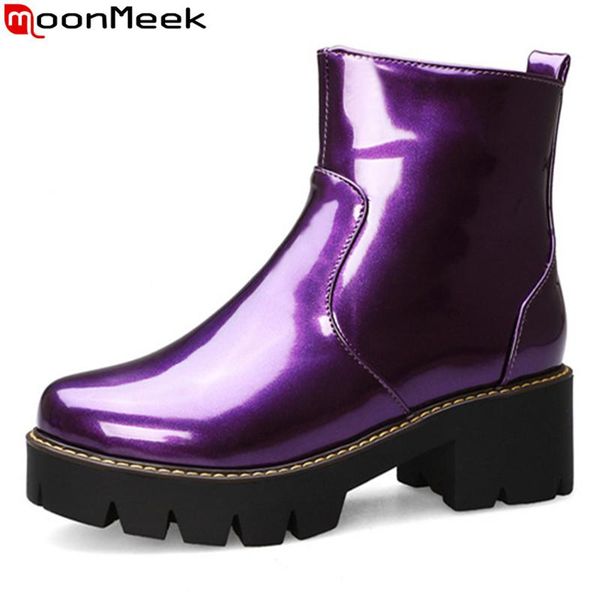 moonmeek big size 34-43 fashion ankle boots round toe zip square heels autumn winter boots platform ladies 2021 new, Black
moonmeek big size 34-43 fashion ankle boots round toe zip square heels autumn winter boots platform ladies 2021 new, Black