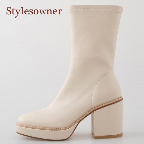 thick-heel platform high-heel woman boots round toe mid-calf slip-on riding boots all-match comfortable size 43 women shoes, Black
thick-heel platform high-heel woman boots round toe mid-calf slip-on riding boots all-match comfortable size 43 women shoes, Black