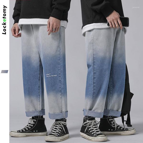 japanese loose straight hip-hop gradient jeans male wind object feet mouth feeling rich couples torre pants legs1, Blue
japanese loose straight hip-hop gradient jeans male wind object feet mouth feeling rich couples torre pants legs1, Blue