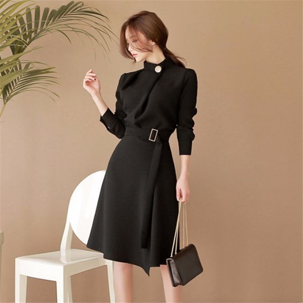 2021 ol vintage celebrity elegant fall female new fashion goddess work a track line at knee height black burgundy dress 4r73, Black;gray
2021 ol vintage celebrity elegant fall female new fashion goddess work a track line at knee height black burgundy dress 4r73, Black;gray